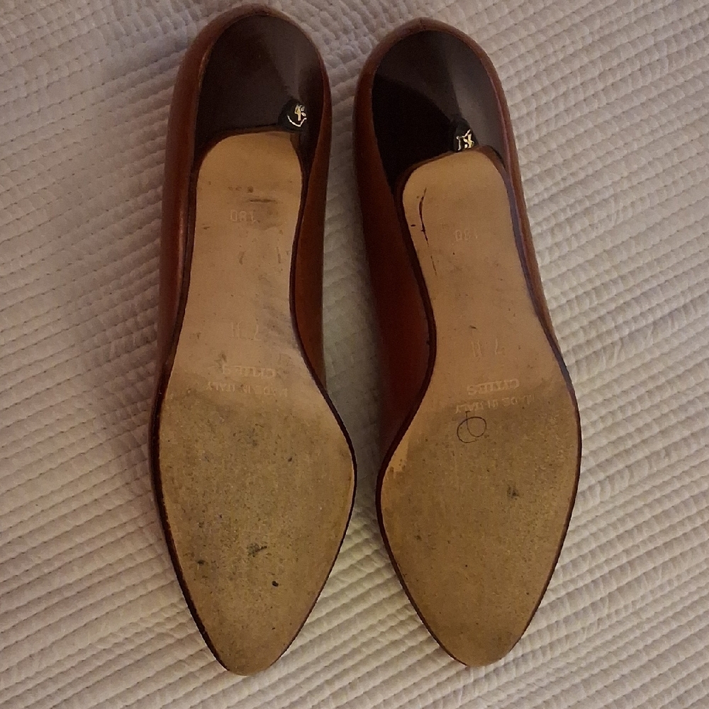 Cities Italian Brown Leather Heels for Women 7 - Picture 5 of 5